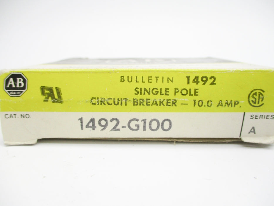 ALLEN BRADLEY 1492-G100 SER. A 250VAC 10.0A (BK/YL) NSMP