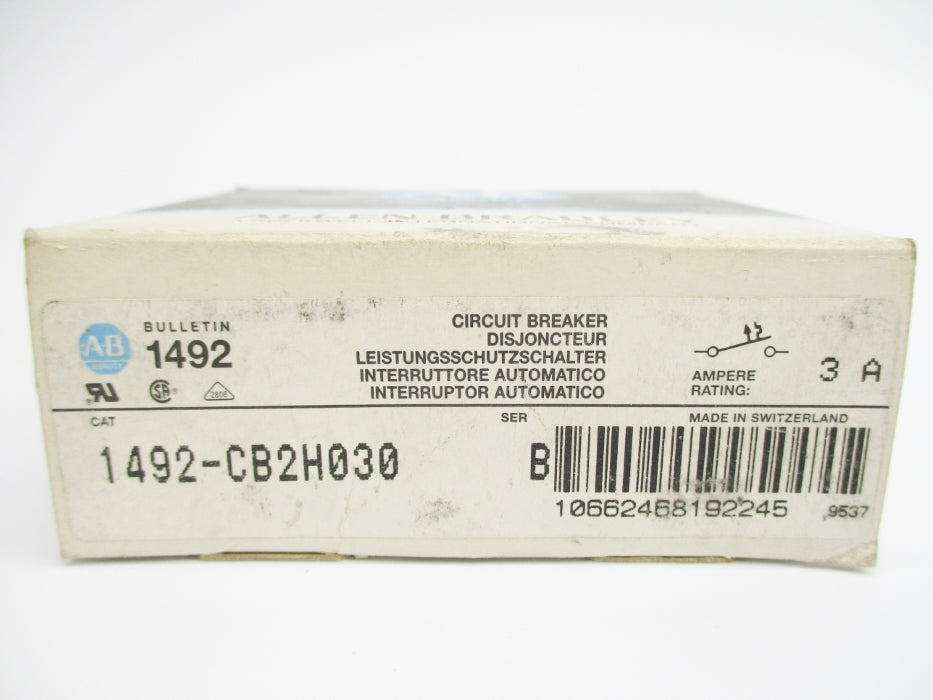 ALLEN BRADLEY 1492-CB2H030 SER. B 480VAC 3A NSMP