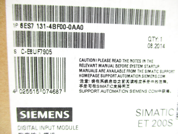 SIEMENS 6ES7131-4BF00-0AA0 24VDC NSFS