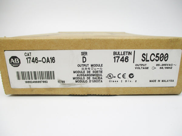 ALLEN BRADLEY 1746-OA16 SER. D DATE: 2009 NSFS