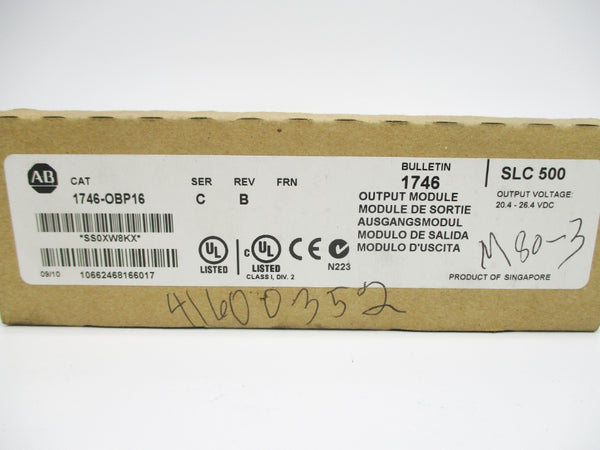 ALLEN BRADLEY 1746-OBP16 SER. C 20.4-26.4VDC 6.4A NSMP
