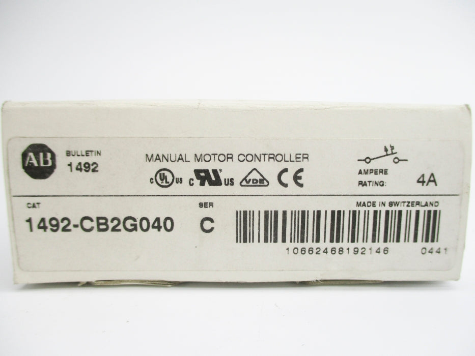 ALLEN BRADLEY 1492-CB2G040 SER. C 277V 4A (WH) NSMP