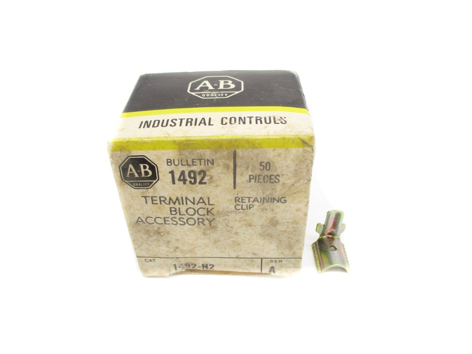 ALLEN BRADLEY 1492-N2 SER. A (PKG OF 50) (BK/YL) NSMP