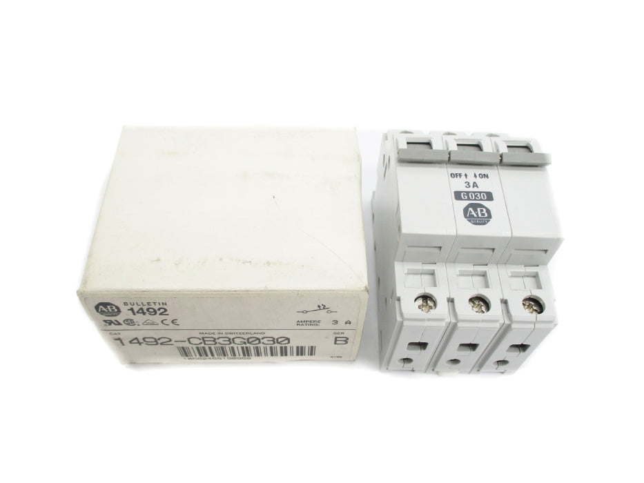ALLEN BRADLEY 1492-CB3G030 SER. B 3A 480V NSMP