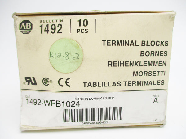 ALLEN BRADLEY 1492-WFB1024 SER. A (PKG OF 10) (WH) NSMP