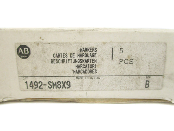 ALLEN BRADLEY 1492-SM8X9 SER. B (PKG OF 5) (GY/BL) NSMP