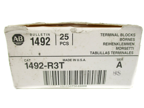 ALLEN BRADLEY 1492-R3T SER. A (PKG OF 25) (GY/BL) NSMP