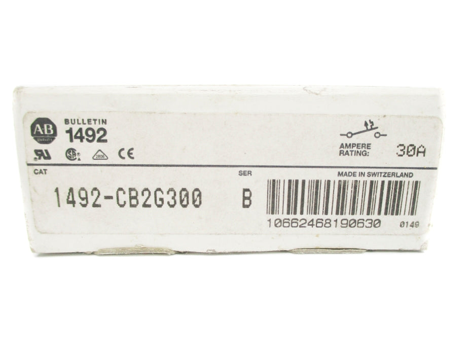 ALLEN BRADLEY 1492-CB2G300 SER. B 480VAC 30A (WH) NSMP