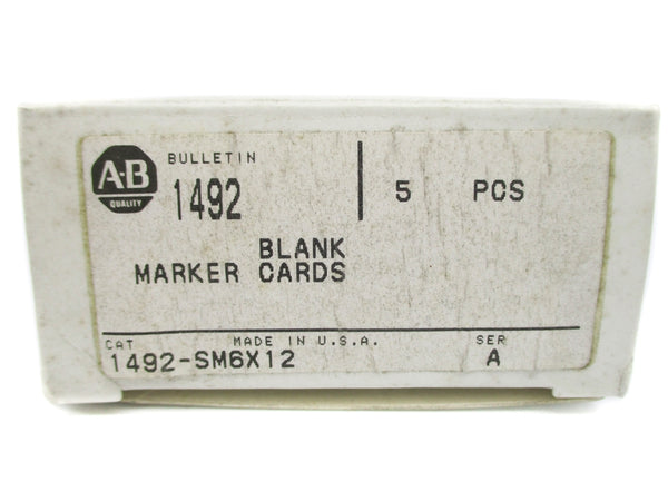 ALLEN BRADLEY 1492-SM6X12 SER. A (PKG OF 5) (BK/BL) NSMP