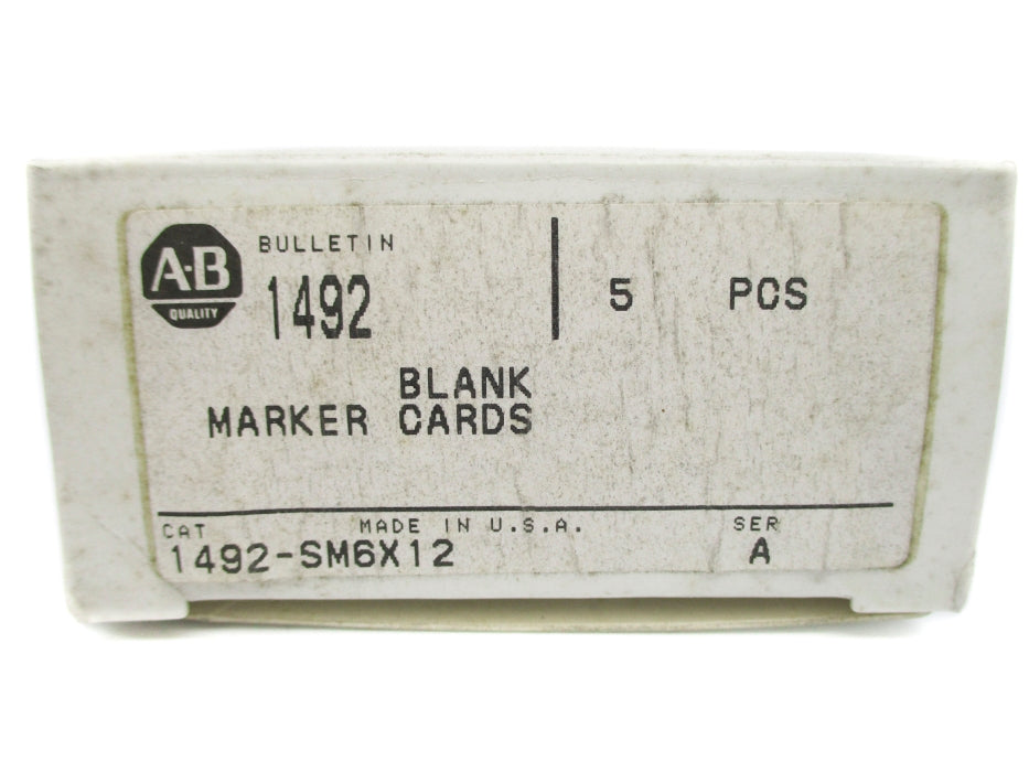 ALLEN BRADLEY 1492-SM6X12 SER. A (PKG OF 5) (BK/BL) NSMP