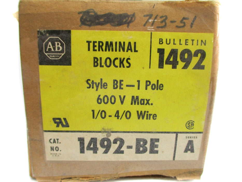ALLEN BRADLEY 1492-BE SER. A (BR/YL) NSMP