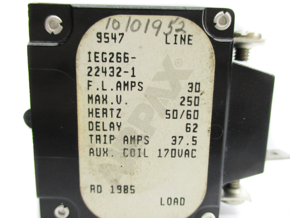 AIRPAX IEG266-22432-1 30A 250V NSNP