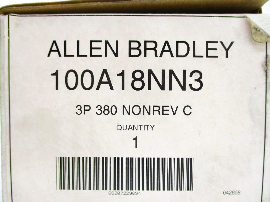 ALLEN BRADLEY 100-A18NN3 SER. C 380V (WH) NSMP