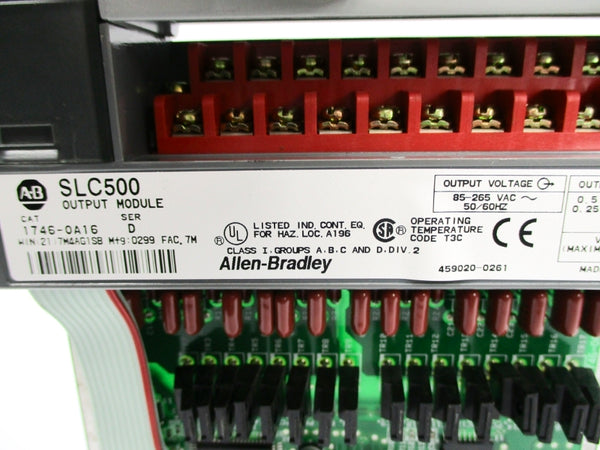 ALLEN BRADLEY 1746-OA16 SER. D 85-265VAC NSNP