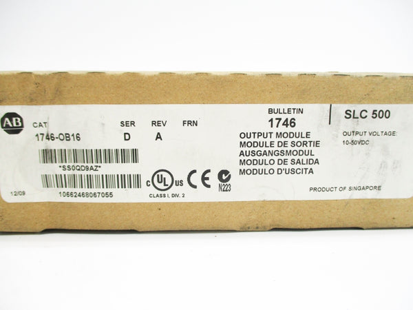 ALLEN BRADLEY 1746-OB16 SER. D DATE: 2009 NSFS