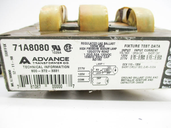 ADVANCE TRANSFORMERS 71A8080 UNMP