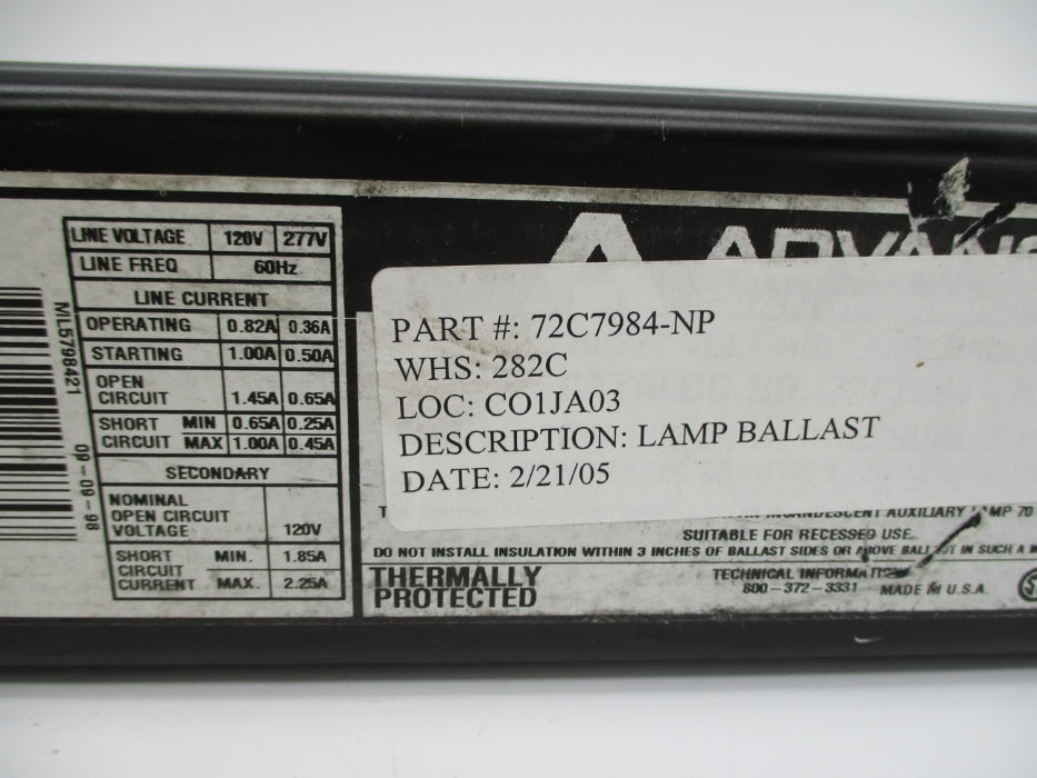 ADVANCE 72C7984-NP UNMP