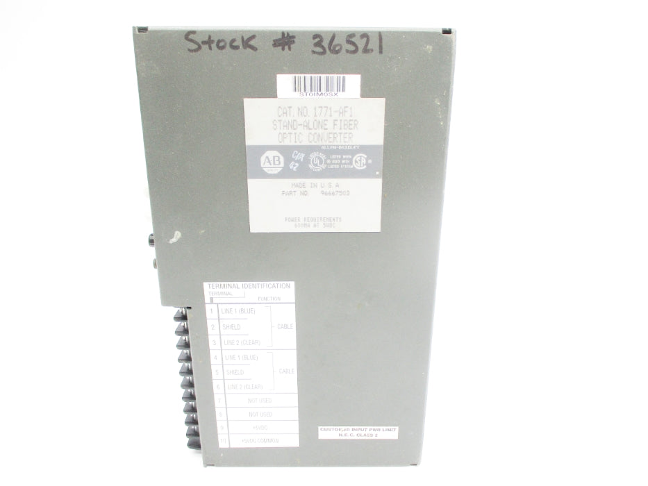 ALLEN BRADLEY 1771-AF1 UNMP