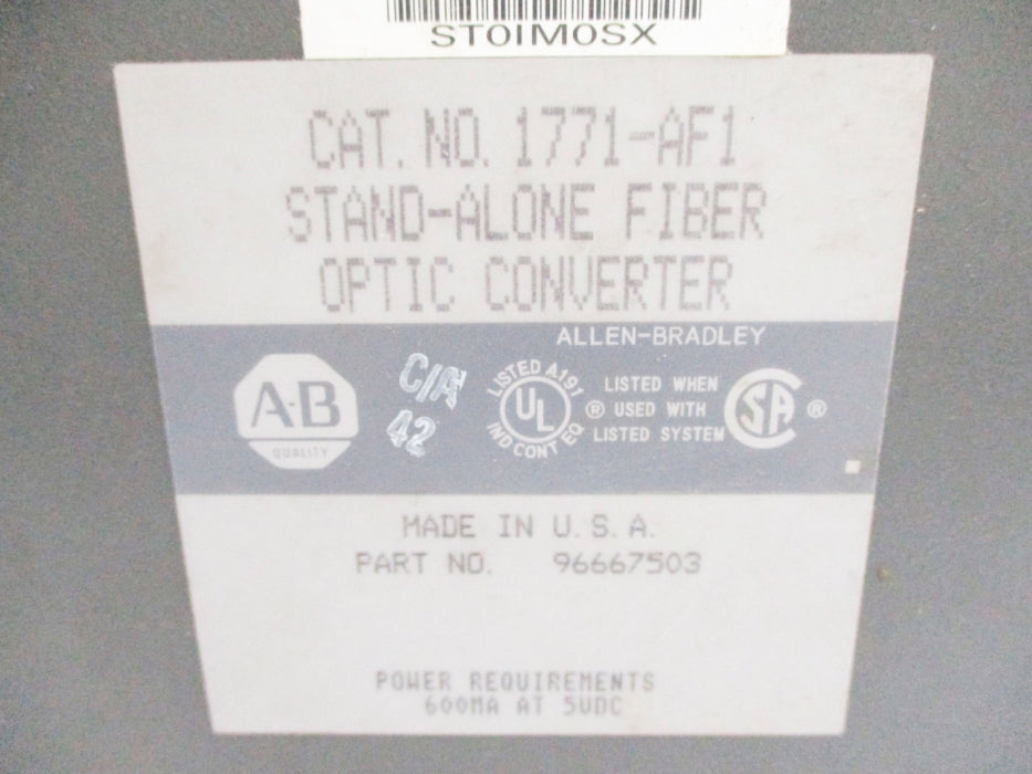 ALLEN BRADLEY 1771-AF1 UNMP