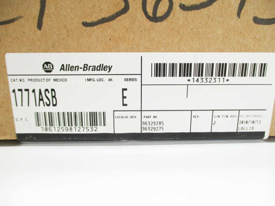 ALLEN BRADLEY 1771-ASB SER. E F/W J DATE: 2010 NSFS