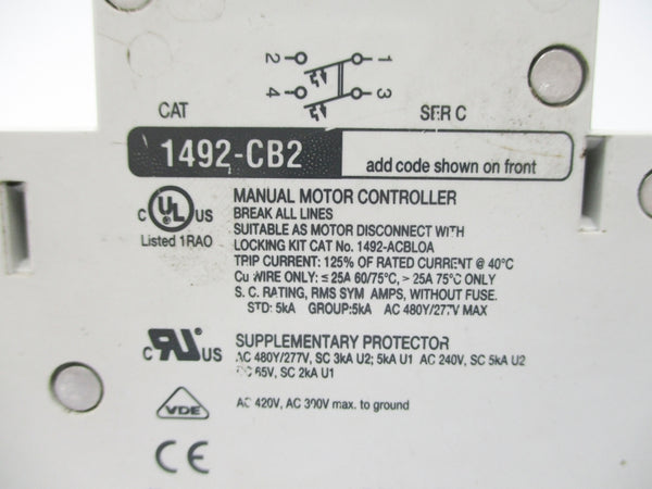 ALLEN BRADLEY 1492-CB2G050 SER. C 277V 5A NSNP