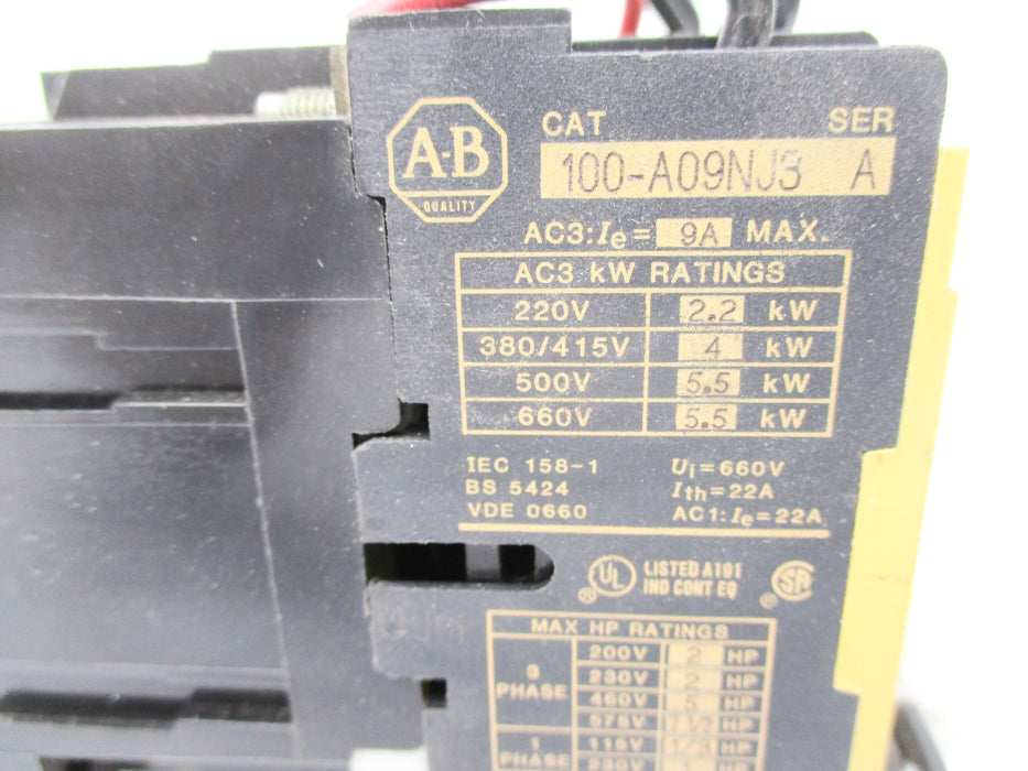 ALLEN BRADLEY 104-A09NJ3 SER. A 24V UNMP