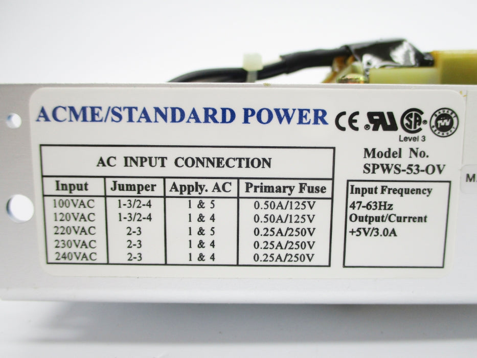 ACME/STANDARD SPWS-53-OV NSNP