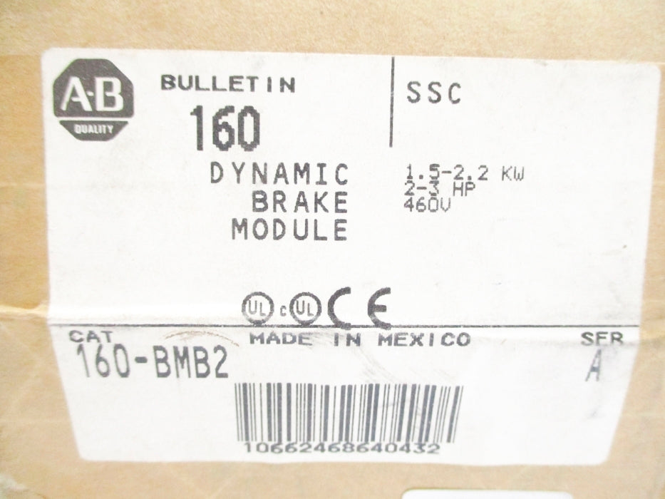 ALLEN BRADLEY 160-BMB2 SER. A 460V (BR/WH) NSMP