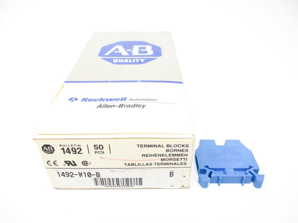 ALLEN BRADLEY 1492-W10-B SER. B (PKG OF 50) (GY/BL) NSMP