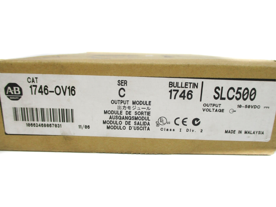 ALLEN BRADLEY 1746-OV16 SER. C 10-50VDC 0.5A NSMP