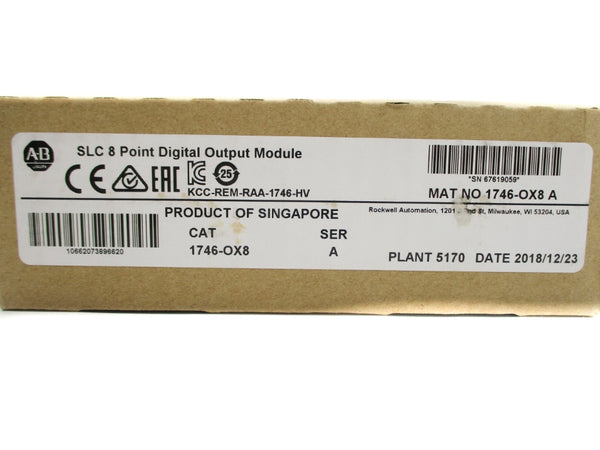 ALLEN BRADLEY 1746-OX8 SER. A DATE: 2018 NSFS
