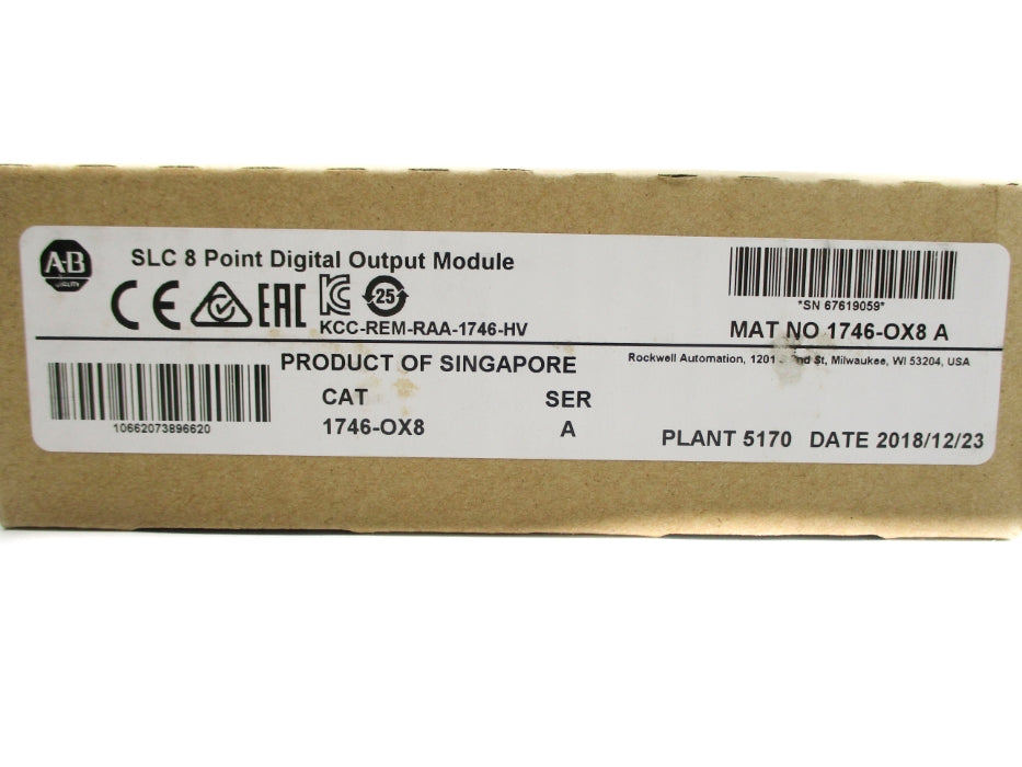 ALLEN BRADLEY 1746-OX8 SER. A DATE: 2018 NSFS