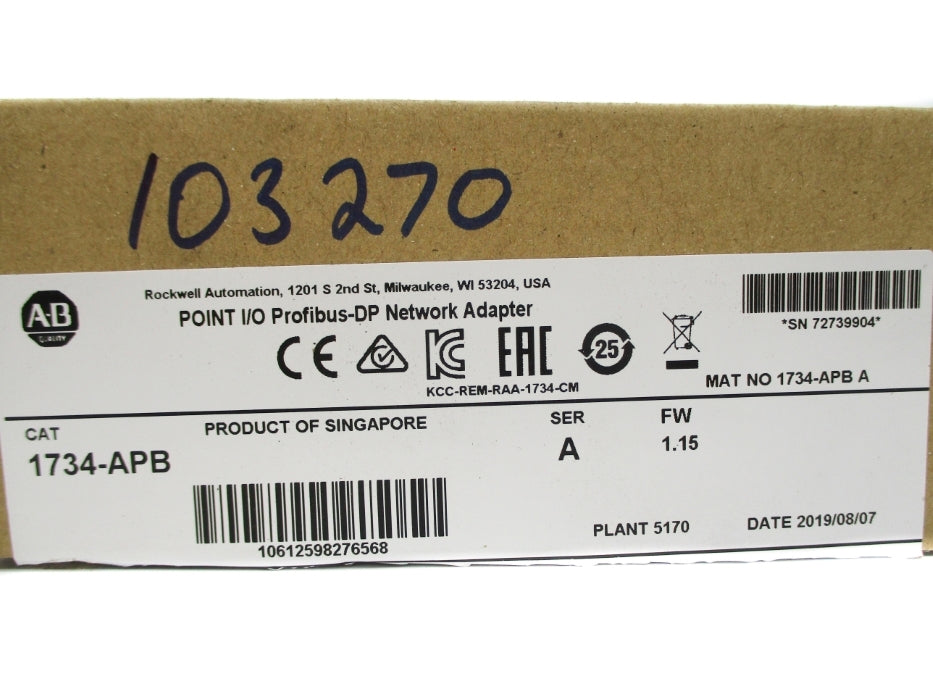 ALLEN BRADLEY 1734-APB SER. A F.W 1.15 NSMP