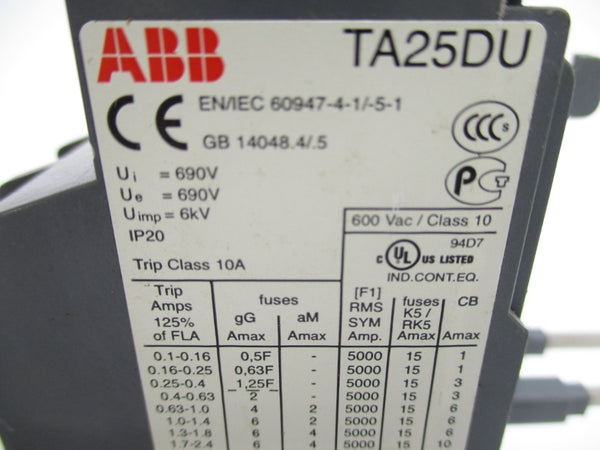 ABB TA25DU 2.8-4A UNMP