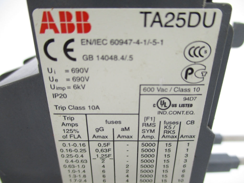 ABB TA25DU 2.8-4A UNMP