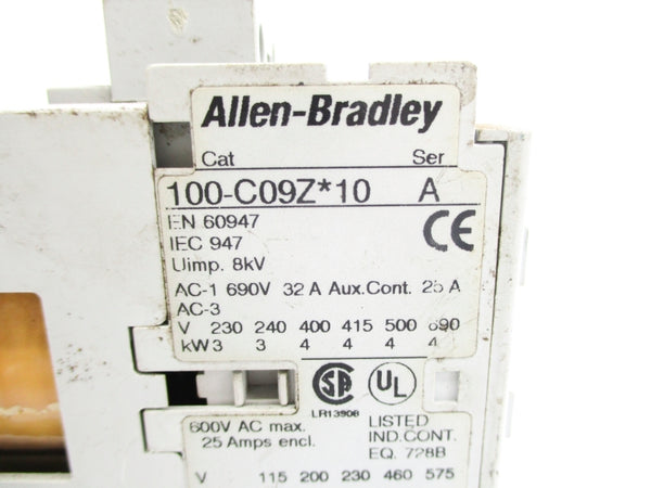 ALLEN BRADLEY 100-C09ZJ10 SER. A 24VDC 32A UNMP