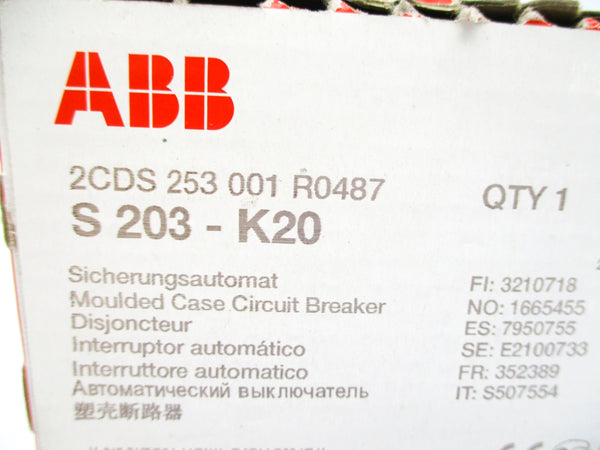 ABB S203-K20 20A 400V NSMP
