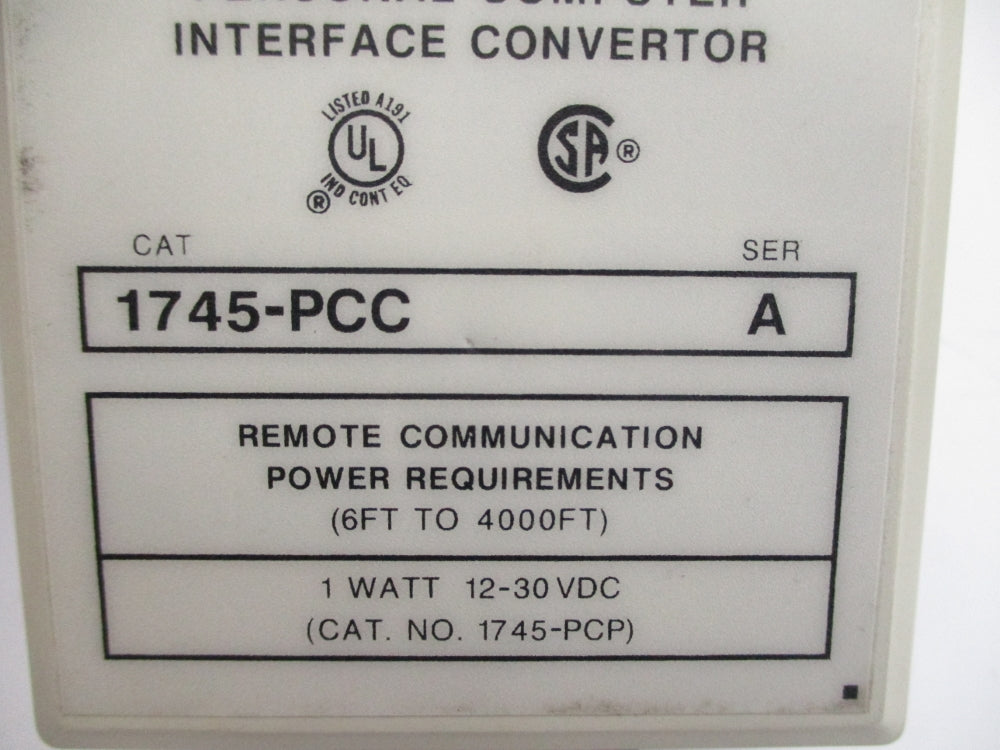 ALLEN BRADLEY 1745-PCC SER. A 12-30VDC UNMP