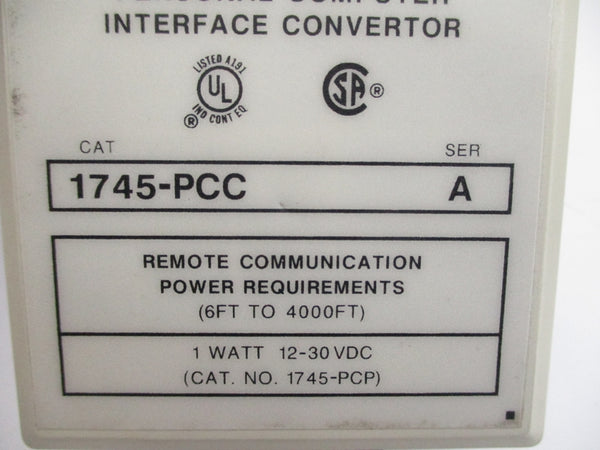ALLEN BRADLEY 1745-PCC SER. A 12-30VDC UNMP
