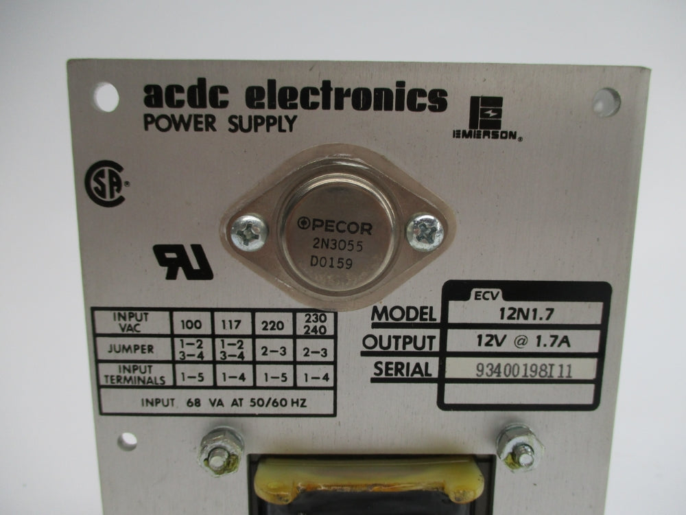 ACDC ELECTRONICS ECV12N1.7 NSNP