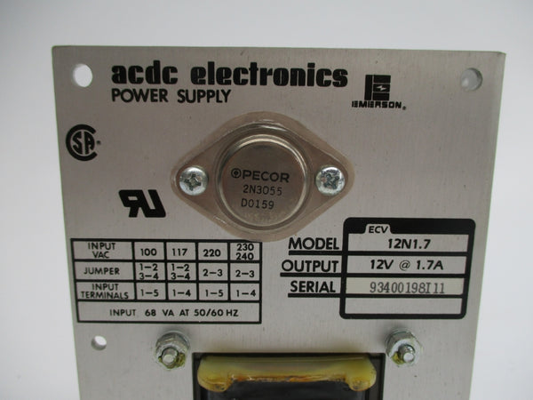 ACDC ELECTRONICS ECV12N1.7 NSNP