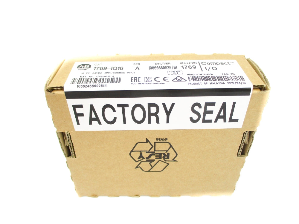ALLEN BRADLEY 1769-IQ16 SER. A 24VDC F/W 3.1 DATE: 2016 NSFS