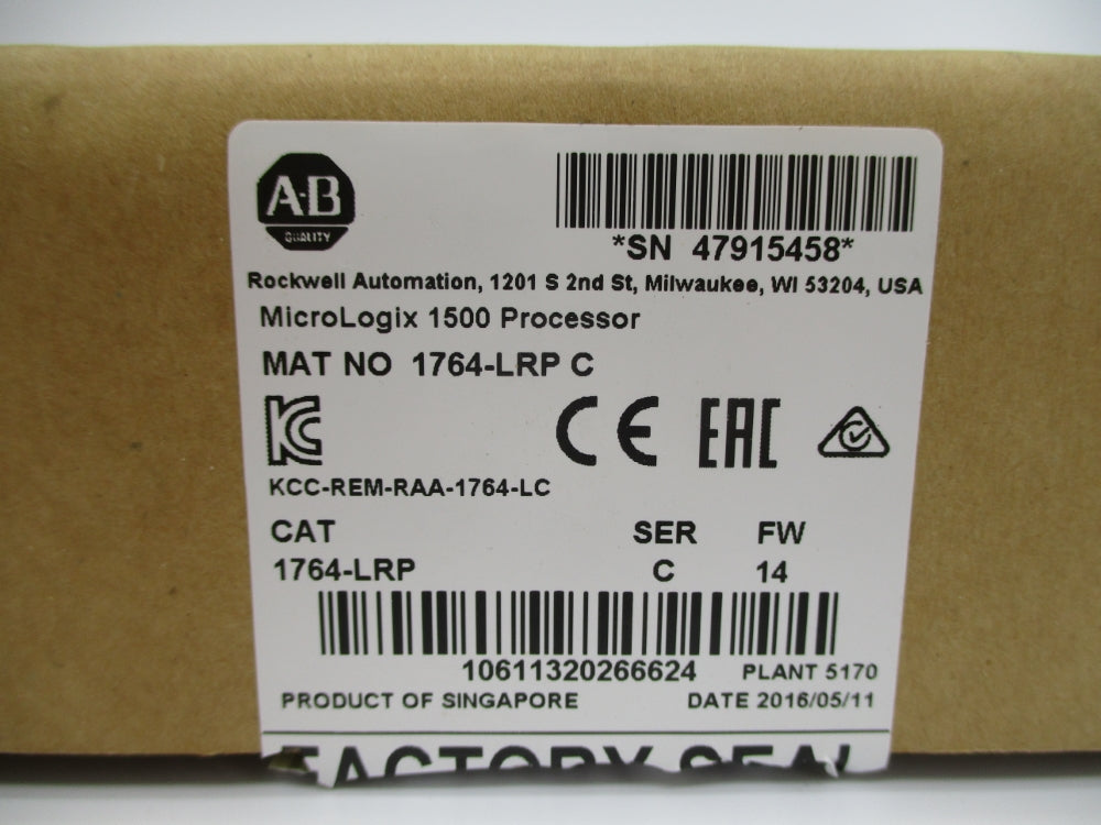 ALLEN BRADLEY 1764-LRP SER. C F/W 14 NSMP
