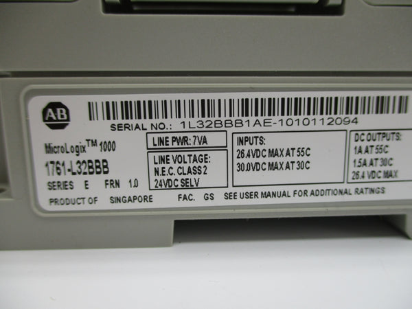 ALLEN BRADLEY 1761-L32BBB SER. E F/W 1.0 NSNP