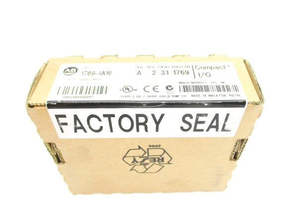ALLEN BRADLEY 1769-IA16 SER. A F/W 3.1 120VAC DATE: 2010 NSFS