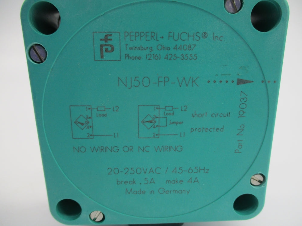 PEPPERL+FUCHS NJ50-FP-WK-P4 NSNP