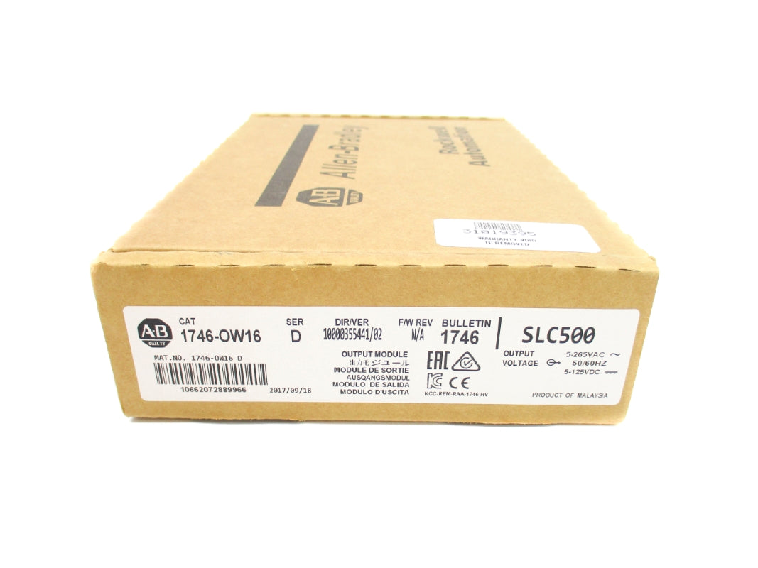 ALLEN BRADLEY 1746-OW16 SER. D DATE: 2017 NSFS