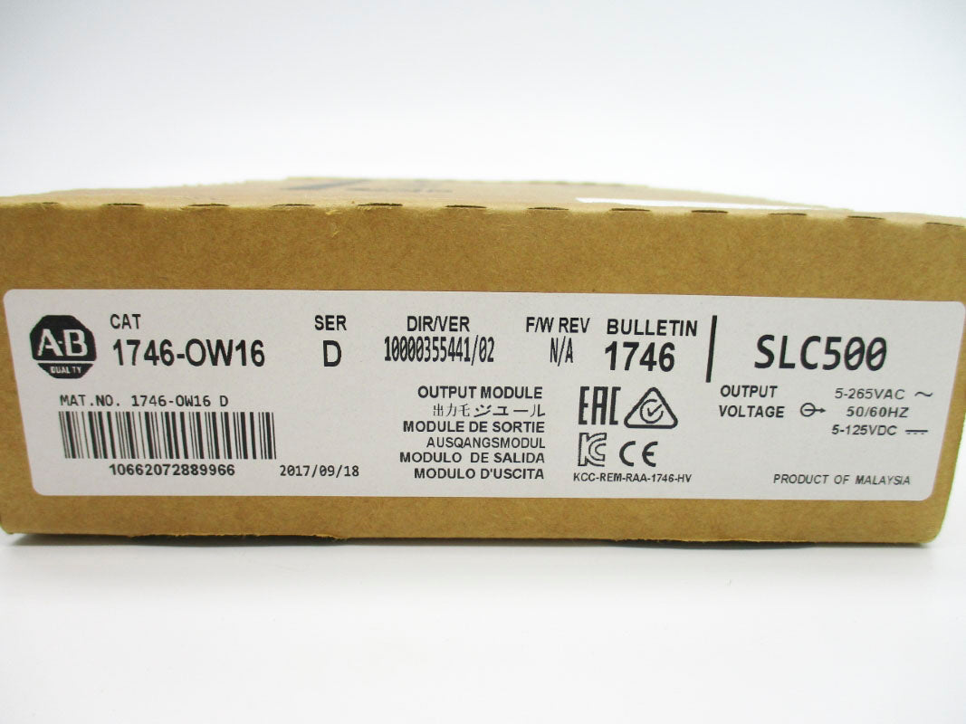 ALLEN BRADLEY 1746-OW16 SER. D DATE: 2017 NSFS