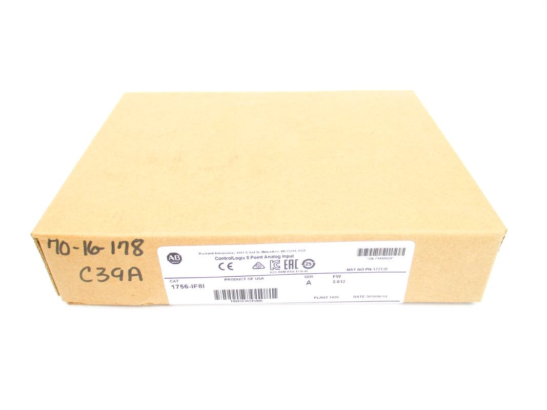 ALLEN BRADLEY 1756-IF8I SER. A F/W 2.012 DATE: 2019 NSFS