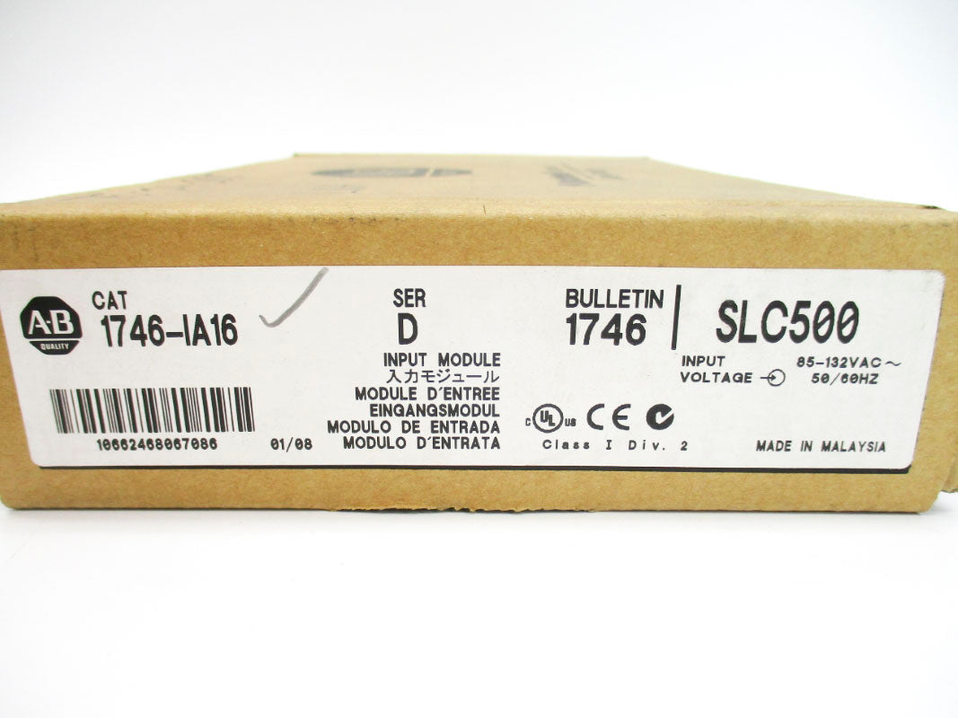 ALLEN BRADLEY 1746-IA16 SER. D 85-132VAC DATE: 2008 NSFS